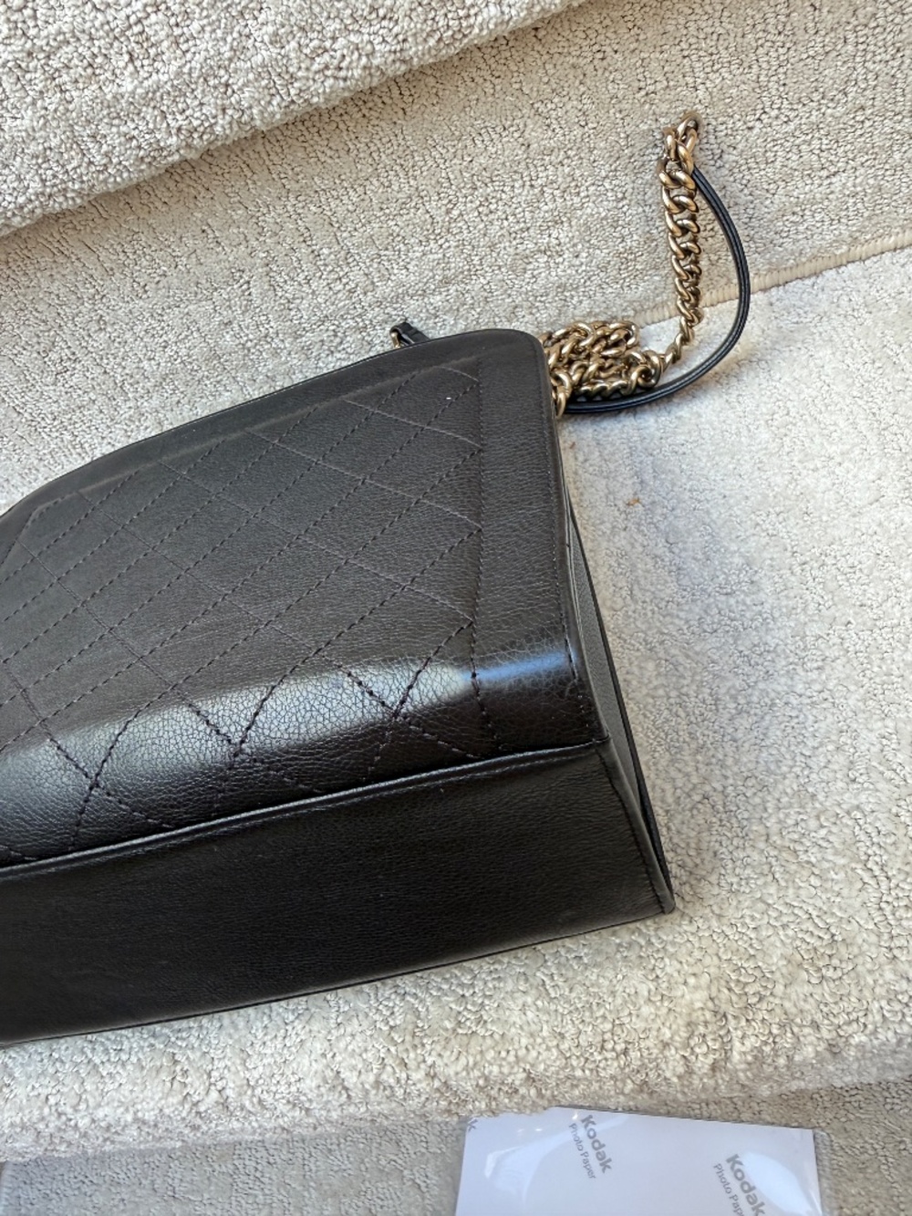 Chanel Grained Calfskin Stitched Label Click Shopper Tote Small and Black - Picture 4 of 14